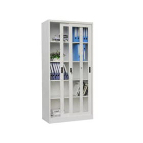 Armoire de rangement métallique avec 2 Portes vitrées - OZ-CAB111