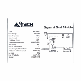 Réfrigérateur bar Astech FP-119SG -86 L – Image 4