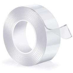 Ruban Adhésif Double Face Nano – 2M Réutilisable & Ultra Résistant – Transparent – Fixation Sans Trace