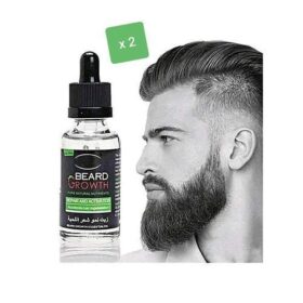 Lot de 2 Huiles Pousse Barbe Rapide – Originales et Efficaces – Version Améliorée – 30ml