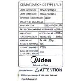 SPLIT MIDEA MSAG-24CRN1-24000BTU – Image 5