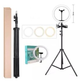 Anneau Lumineux LED Ring Light 10" – Support Trépied – 3 Modes de Lumière  – Noir
