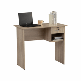 Table de Bureau ECO 3' finition Sonoma 123017 - (1 tiroirs + espace de rangement) – Image 4