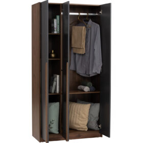 Armoire MANDO 3 Portes 170/173- 353011- (6 compartiments + 1 portant vêtement) – Image 5