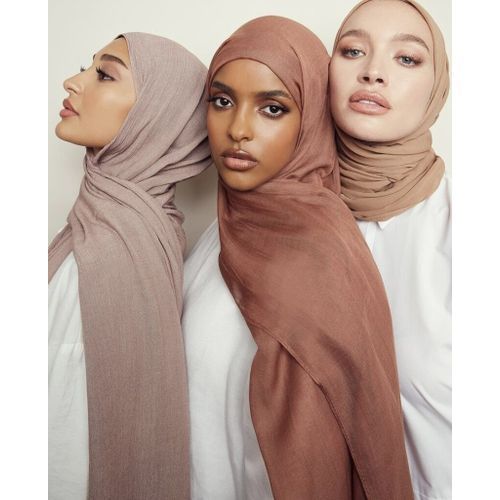 Pack de 12 Voiles Habiba pour Femme – 100% Coton – Multicolore