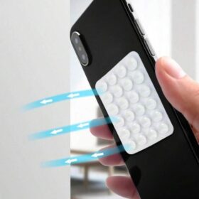 Support téléphone à ventouse pour selfie – Adhésif mural / miroir, mains libres avec porte-cartes – Image 5