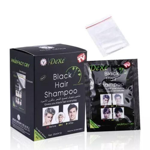 Shampoing Anti Cheveux Blanc – Coloration Instantanée – 10 Sachets – Black Hair Shampoo – Tous Types de Cheveux