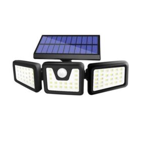 Lampe Projecteur Solaire Intelligente 3 Faces avec Détecteur de Mouvement - Étanche - Télécommande - Rechargeable – Image 2