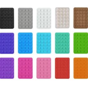 Support téléphone à ventouse pour selfie – Adhésif mural / miroir, mains libres avec porte-cartes – Image 4