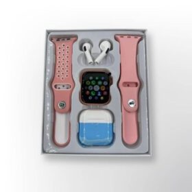 Montre Connectée T55 PRO MAX avec Écouteurs Bluetooth et 2 Bracelets – Rose