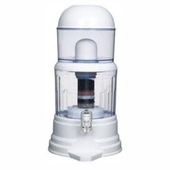 Eco Filtre à Eau Potable – 16L – Distributeur avec Cartouche Amovible – Purificateur Alcalin – Blanc Transparent