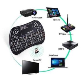 Mini Clavier Sans Fil AZERTY avec Touchpad – Rétroéclairé, Compact & Rechargeable – Image 3