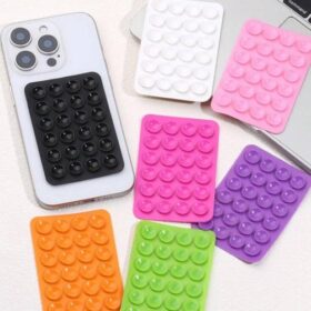 Support téléphone à ventouse pour selfie – Adhésif mural / miroir, mains libres avec porte-cartes – Image 2