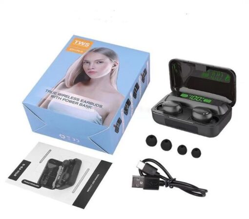 Écouteurs Bluetooth F9 avec Powerbank & Empreinte Intégrée – Haute Qualité & Polyvalence Écouteurs Bluetooth F9 avec Powerbank & Empreinte Intégrée – Haute Qualité & Polyvalence