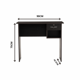 Table de Bureau ECO 3' finition Light Cappuccino 1119027- (1 tiroirs + espace de rangement) – Image 7