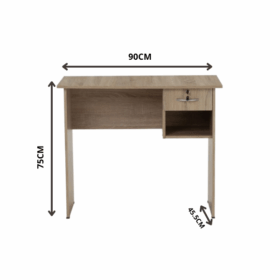 Table de Bureau ECO 3' finition Sonoma 123017 - (1 tiroirs + espace de rangement) – Image 5