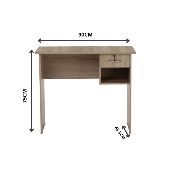 Table de Bureau ECO 3' finition Sonoma 123017 - (1 tiroirs + espace de rangement) Table de Bureau ECO 3' finition Sonoma 123017 - (1 tiroirs + espace de rangement)