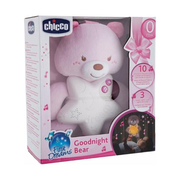 Goodnight Bear - Ours Interactif Rose | Veilleuse et Compagnon Apaisant pour Bébé Goodnight Bear - Ours Interactif Rose | Veilleuse et Compagnon Apaisant pour Bébé