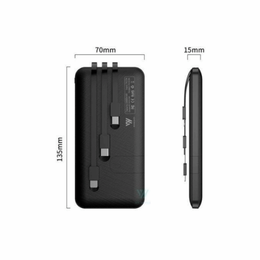 Power Bank Portable-10000mAh ( 4 Câbles Intégrés) Power Bank Portable-10000mAh ( 4 Câbles Intégrés)