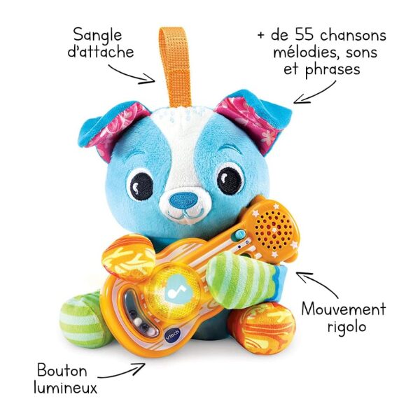 Tango-P'tit Chien Musicien (Peluche Chiot Bébé avec Guitare Interactive) Tango-P'tit Chien Musicien (Peluche Chiot Bébé avec Guitare Interactive)