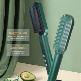 Brosse Lissante et Bouclante – Ionique, Affichage LCD, Réglable 130°C à 230°C – Zéro Dommage – Multicolore