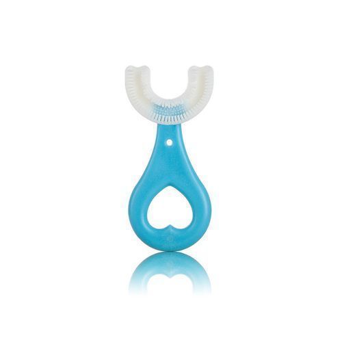 Lot de 2 Brosses à Dents Enfants Silicone Forme U - 2 à 12 Ans - Bleu/Rose Lot de 2 Brosses à Dents Enfants Silicone Forme U - 2 à 12 Ans - Bleu/Rose