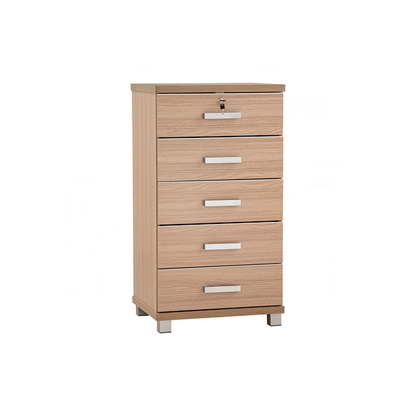 Commode de rangement 5 Tiroirs NAOMI finition Ébène- 351004 Commode de rangement 5 Tiroirs NAOMI finition Ébène- 351004