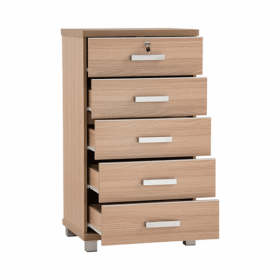 Commode de rangement 5 Tiroirs NAOMI finition Ébène- 351004 – Image 8