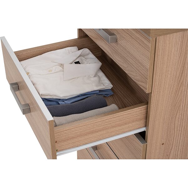 Commode de rangement 5 Tiroirs NAOMI finition Ébène- 351004 Commode de rangement 5 Tiroirs NAOMI finition Ébène- 351004