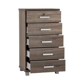 Commode de rangement 5 Tiroirs NAOMI finition Sonoma- 351005 – Image 5