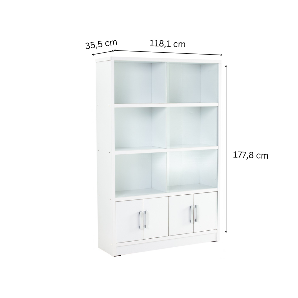 Etagère HAVIR -523031-(8 compartiments/Portes Vitrées)