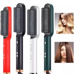 Brosse Lissante et Bouclante – Ionique, Affichage LCD, Réglable 130°C à 230°C – Zéro Dommage – Multicolore
