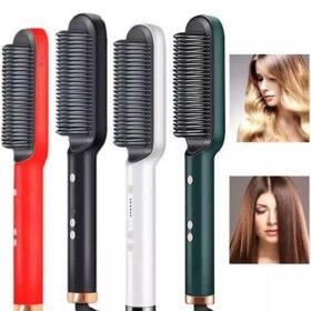 Brosse Lissante et Bouclante – Ionique, Affichage LCD, Réglable 130°C à 230°C – Zéro Dommage – Multicolore