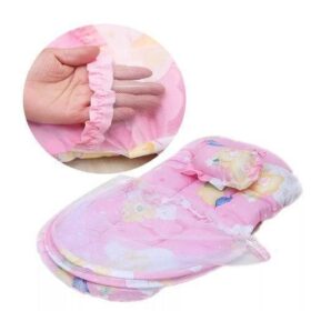 Lit d’Appoint Bébé Portable avec Moustiquaire - Pliable, Léger, avec Matelas et Jouet Musical - Rose