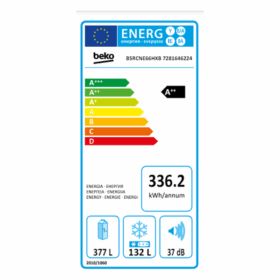 Réfrigérateur combiné Beko B5RCNE66HXB - 509L - 2 Tiroirs (NoFrost - Porte réversible - éclairage LED) – Image 10