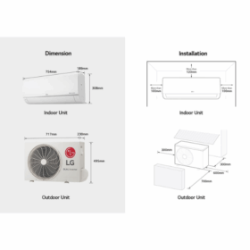 Split LG S4-Q09AA28B - 9000 BTU - (DUALCOOL (Double-Inverter)) – Image 4