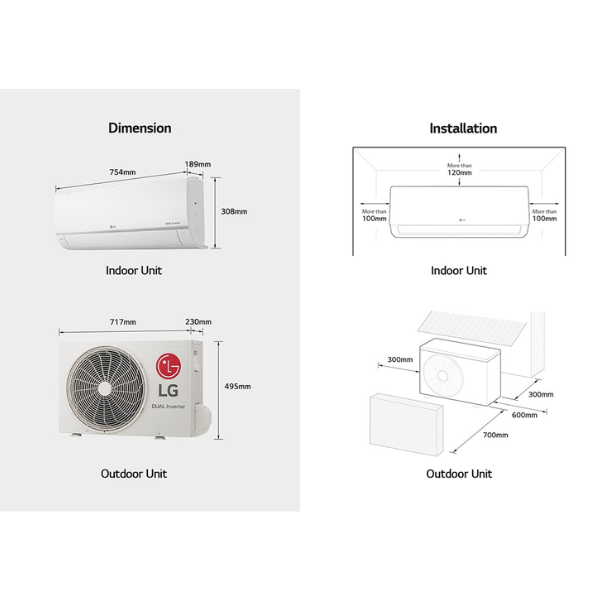 Split LG S4-Q09AA28B - 9000 BTU - (DUALCOOL (Double-Inverter)) Split LG S4-Q09AA28B - 9000 BTU - (DUALCOOL (Double-Inverter))