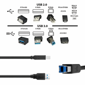 Cable USB 3.0 type A vers type B- Dell PN81N – Image 3
