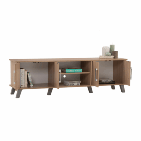 Meuble TV NAOMI 1.6M finition Ebène - 335067 – Image 6