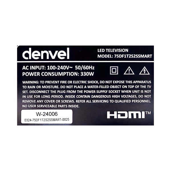 Téléviseur Denvel 75" 75DF1 Smart Tv -Web'OS-4K Téléviseur Denvel 75" 75DF1 Smart Tv -Web'OS-4K