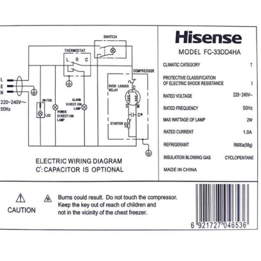 Congélateur horizontal Hisense FC-33DD4SA - 250 L Congélateur horizontal Hisense FC-33DD4SA - 250 L