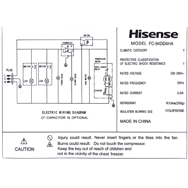 Congélateur horizontal Hisense FC94DD4HA - 900L Congélateur horizontal Hisense FC94DD4HA - 900L
