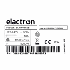 Machine à laver ELACTRON EL-W900MVW-9KG (Inverter) – Image 4