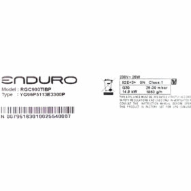Cuisinière à gaz Enduro RGC900TIBP5 90x60 -5 FEUX – Image 7