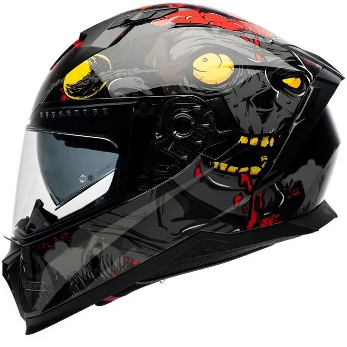 Masque Moto Ultra Phantom – Respirant avec Lunettes Amovibles – Noir