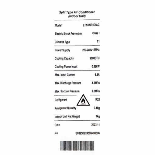 Split ELACTRON ETN-09R1AC-9000BTU Split ELACTRON ETN-09R1AC-9000BTU