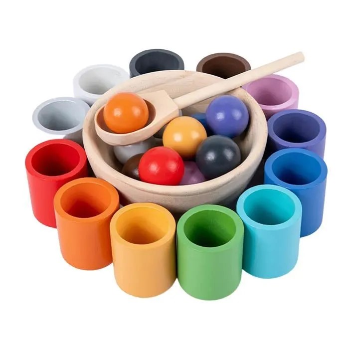 Jeu d'éveil bus pâtissier en bois