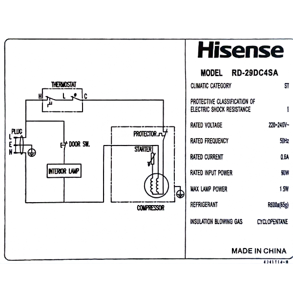 Réfrigérateur combiné Hisense RD-29DC4SA - 223L-3T Réfrigérateur combiné Hisense RD-29DC4SA - 223L-3T