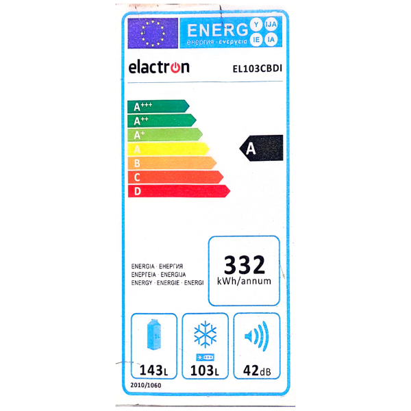 Réfrigérateur Combiné Congélation Bas ELACTRON El-103CBDI 246L-4T Réfrigérateur Combiné Congélation Bas ELACTRON El-103CBDI 246L-4T