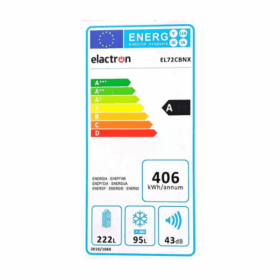 Réfrigérateur Combiné Congélation Bas ELACTRON-EL 72CBNX-317L-3T (no frost et fontaine) – Image 3